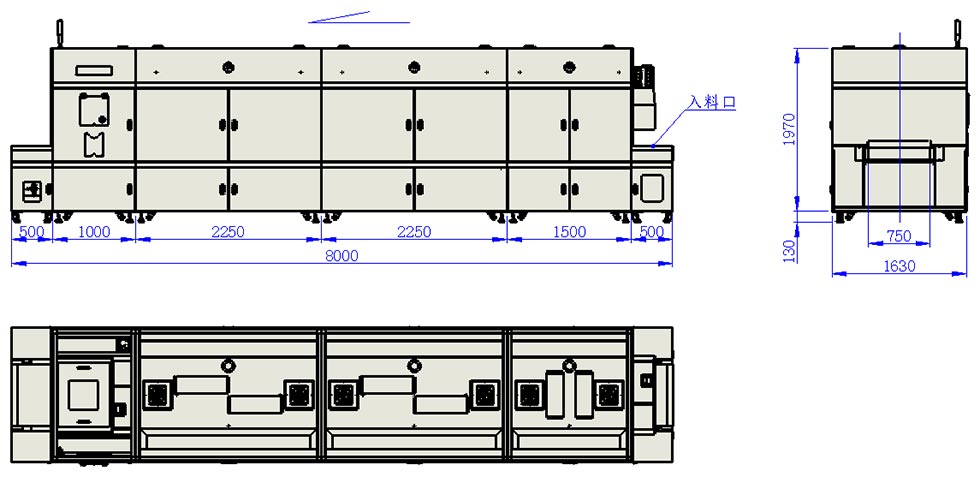 8m Class 100 Tunnel Oven 